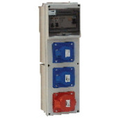 Industrijska priključna omarica z zaščito 3×(16A,2P+E) CEE