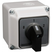 Grebenasto stikalo z ohišjem 2x3P, 20A 400V, (0-1-2), 60°, IP44