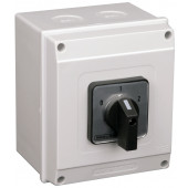 Grebenasto stikalo z ohišjem, (0-1-2) 400V, 25A, 2×3P, 7,5kW, 48×48mm, 60°, IP65
