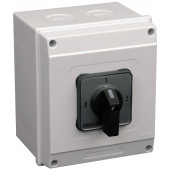 Grebenasto stikalo z ohišjem, (0-1-2) 400V, 25A, 2×4P, 7,5kW, 48×48mm, 90°, IP65