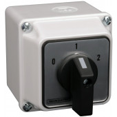 Grebenasto stikalo z ohišjem 2x3P, 32A 400V, (0-1-2), 60°, IP44