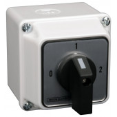 Grebenasto stikalo z ohišjem 2x4P, 32A 400V, (0-1-2), 90°, IP65