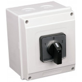 Grebenasto stikalo z ohišjem, (1-0-2) 400V, 25A, 2×4P, 7,5kW, 48×48mm, 60°, IP65
