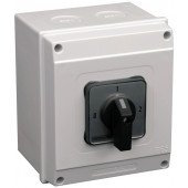 Grebenasto stikalo z ohišjem, (0-1-2) 400V, 25A, 2×3P, 7,5kW, 48×48mm, 90°, IP65