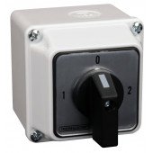 Grebenasto stikalo z ohišjem, 2x3P, 20 A, 400 V, (1-0-2),90°