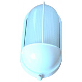 Ladijska svetilka, pokrita, ovalna, 230V, E27, max. 60W, IP44, bela