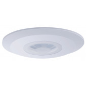 Senzor gibanja, stropni, ploščati, bel 230V, 360°, 1-6 m, 10 s-12 min, 3-2000lux, IP20