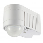 Senzor gibanja, kotna montaža, ploščati, bel 230V, 360°, 1-12 m, 10 s-15 min, 3-2000lux, IP44