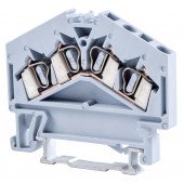 Vrstna sponka za fazni vodnik, vzmetna, na šino, siva 800V 24A 0.08-2.5 mm2 4P
