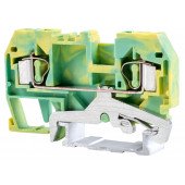 Vrstna sponka za zaščitni vodnik, vzmetna, na šino, zeleno/rumena 800V 32A 0.08-4 mm2 2P