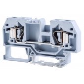 Vrstna sponka za fazni vodnik, vzmetna, na šino, siva 800V 41A 0.2-6 mm2 2P