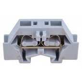 Mini vrstna sponka, vzmetna, na šino, siva 500V 24A 0,08-2,5 mm2 2P