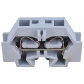 Mini vrstna sponka, vzmetna, na šino, siva 690V 24A 0,08-4 mm2 2P
