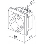 Vtičnica SCHUKO+KS+POKROV 2P+E 16A 250V~ 2M RT