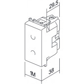 Vtičnica EURO+KS 2P 10A 250V~ 1M GR