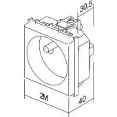 Vtičnica FRANCOSKA+KS+POKROV 2P+E 16A 250V~ 2M PP