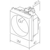 Vtičnica FRANCOSKA+KS+POKROV 2P+E 16A 250V~ 2M AA