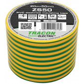 PVC izolirni trak 20m x 50mm rumeno/zelen