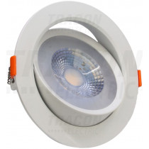 Vgradna LED svetilka, okrogla, v spuščen strop, vrtljiva 200-240 V, 50Hz, 9W, 4000K, 630lm, 38°, IP20, EEI=G