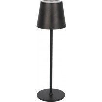 Namizna LED svetilka, kovina, črna, na akumulator 3.5W, 3000K, 3,7V, 3600 mAh, Li-Ion, 200lm, 10h, IP20
