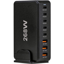 USB polnilna postaja 3 USB A, 5 USB-C, 268W