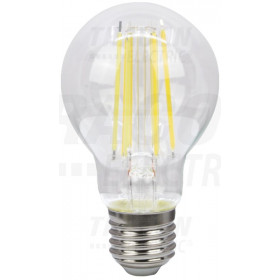 COG LED žarnica, bučka, prozorno steklo 230 VAC, E27, 7W, 850 lm, A60, 4000K, EEI=E