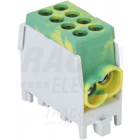 Odcep. vrst. sponka za glavni vod na montaž. tir, zeleno/rumena 2.5-25mm2, max. 1000VAC, max.101A