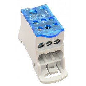 Odcepna vrstna sponka za glavne vodnike, odprta 1×50 mm2 / 6×25 mm2, 400V AC, 125A