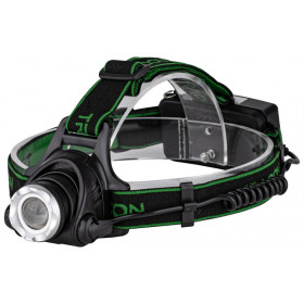 LED naglavna svetilka, akumulatorska, nastavljiv fokus 5 W, 500 lm, 5 h, 3,7 V, 1500 mAh 18650 Li-Po