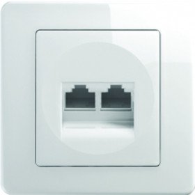 Vtičnica CAT5e KS dvojna 2x RJ45 8/8 PW