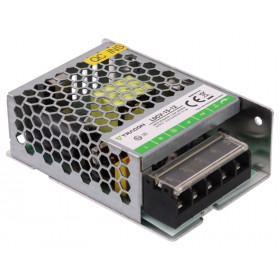 LED gonilnik/napajalnik-kovinsko ohišje 90-264VAC/12VDC, 15W, 0-1,3A, IP20