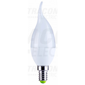 LED žarnica, oblika plamena-sveča, mlečno steklo 230 V, 50 Hz, 5 W, 4000 K, E14, 380 lm, 250°