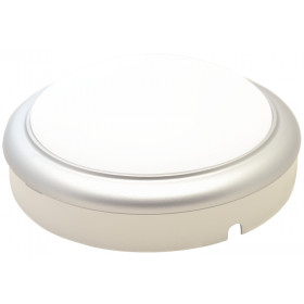 Ladijska LED svetilka-plastična, okrogla, srebrn okvir 230 V, 50 Hz, 15 W, 4000 K, 1050 lm, IP54, ABS+PC, EEI=G