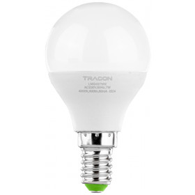 LED žarnica okrogla oblika 230 V, 50 Hz, E14, 7 W, 500 lm, 4000 K, EEI=F