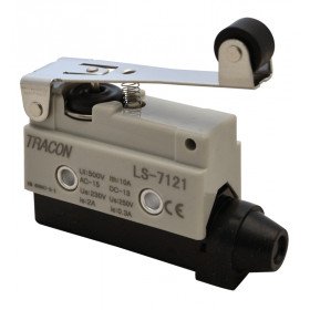 Pozicijsko stikalo, z vzmetno palico-s koleščkom 1×CO, 10A/250V AC, 65mm, IP40