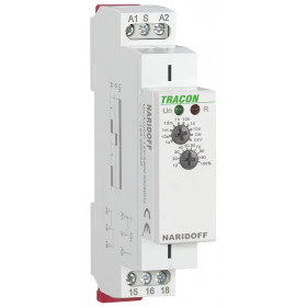 Enostopenjski rele odpustne zakasnitve AC/DC 12-240V, 0,1s-10d, 16A/AC1, 250VAC/24VDC