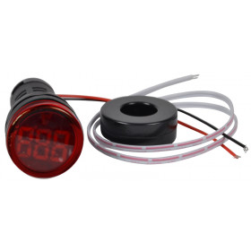 Ampermeter z LED signalno svetilko, rdeči 1-100A, d=22mm