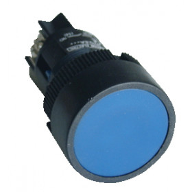 Plastična tipka, modra, 1Z, 22mm, 400V/0,4A, IP42