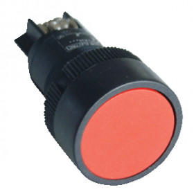 Plastično stikalo, rdeče, 1V, 22mm, 400V/0,4A, IP42