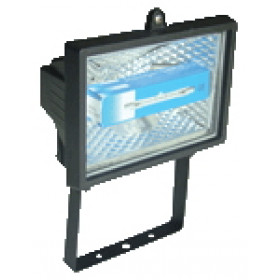 Reflektor halogenski, R7s, 500 W, 118 mm, črn, IP 54