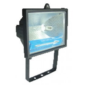 Reflektor halogenski, R7s, 150 W, 78 mm, črn, IP 54