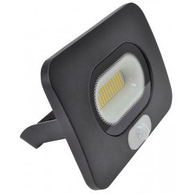 SMD LED reflektor s senzorjem gibanja, črn 30W, 4000K, IP65, 220-240V AC, 2700lm, 110°, 3-10m, EEIF