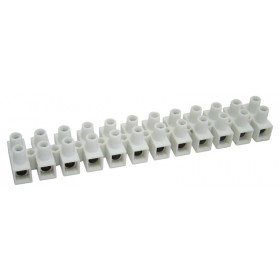 Dvoredna vrstna sponka 10 mm2, 50 A, "H", 12 členov, bela