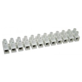 Dvoredna vrstna sponka 4 mm2, 25 A, "H", 12 členov, bela