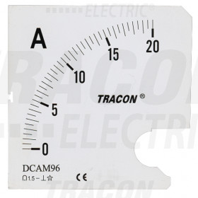 Plošča s skalami za vrstni voltmeter tipa DCVMS-X/75 0 - 50 A
