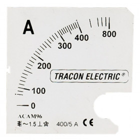 Plošča s skalami za ampermeter tipa DCVM-72B 0 - 50 A