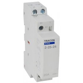 Kontaktor 24V AC 50Hz, 1P, 2×NO, AC1/AC7a, 25A