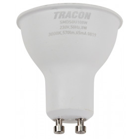 SMD LED spot žarnica s čipom SAMSUNG 230V, 50Hz, GU10, 8W, 570lm, 3000K, 120°, EEI=F