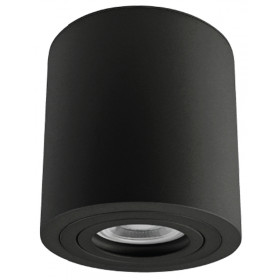 Stropno zaščiteno spot svetilno telo,oblika valja, črno 100-240VAC, 50Hz, 1xGU10, max.35W, IP44