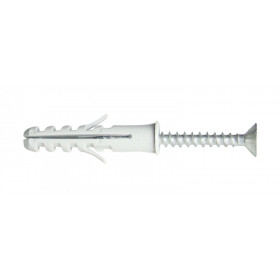 Vložek z robom, 8x40 mm, z vijakom, siv, PA 6.6
